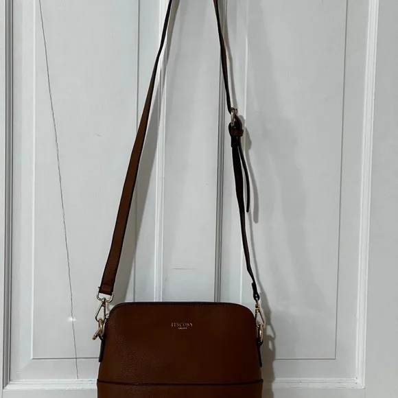 Itscosy Coach Brown Leather Crossbody Bag with Adjustable Strap - Picture 6 of 6